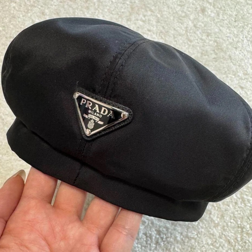 Prada Black Re-Nylon Newsboy Cap - Mine & Yours, size XL. UNISEX. One flaw. - Picture 9 of 17